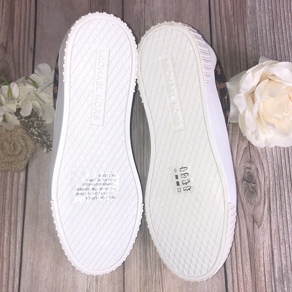 Michael Kors Leopard Leather Sneakers 8M - Picture 6 of 8